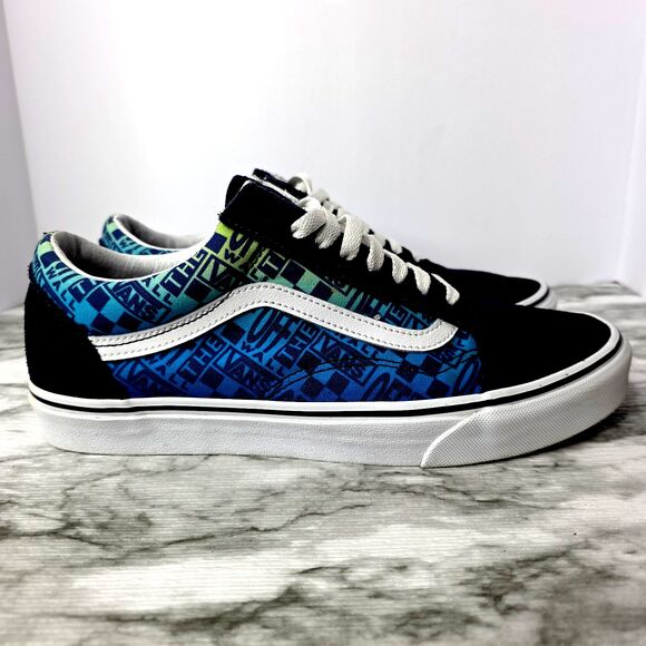 Vans Old Skool Classic Skate Shoes Unisex M 10.5 W 12 Navy Canvas Suede 721356 - Picture 5 of 12